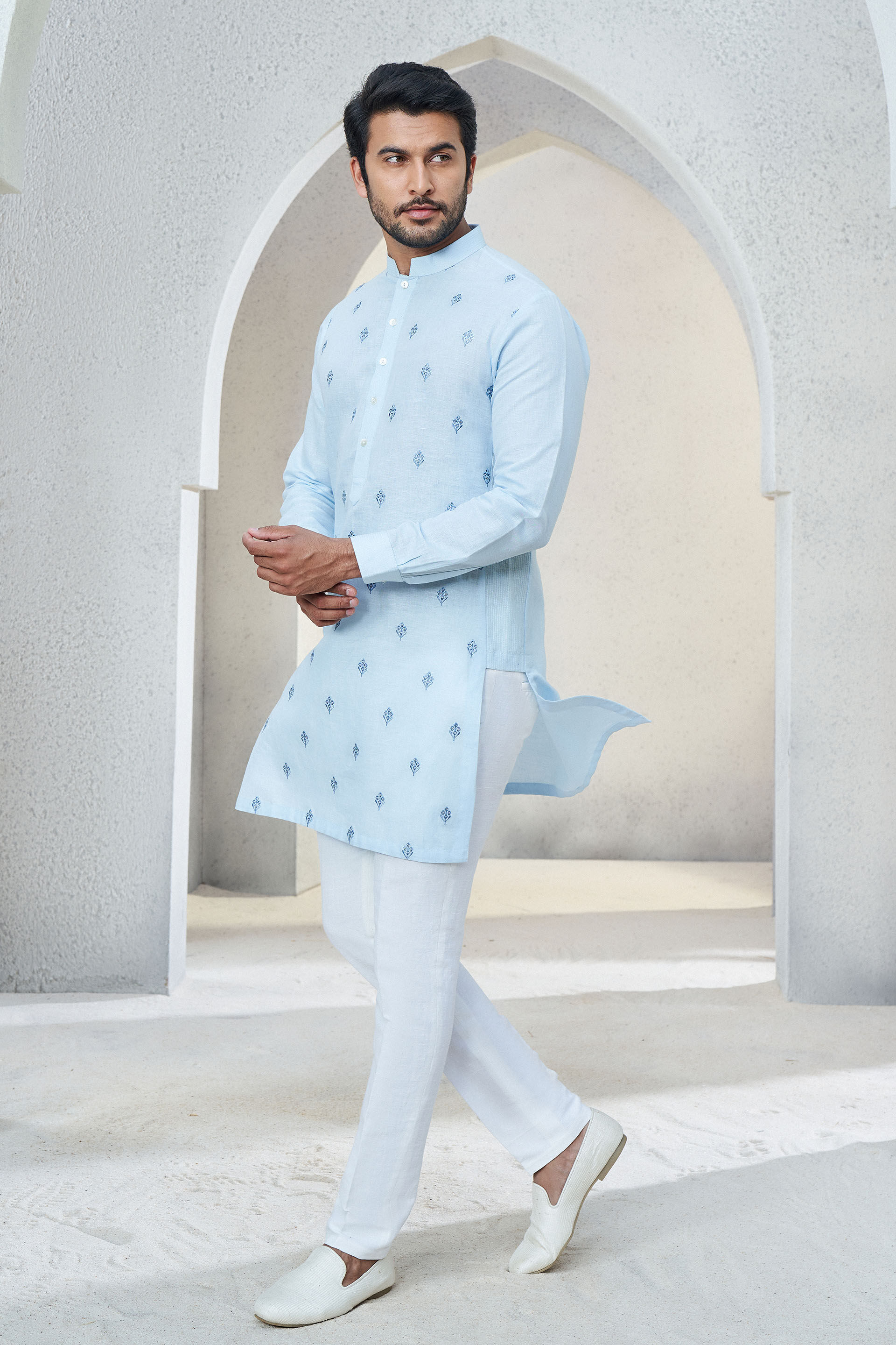 Keshav Kurta - Powder Blue, Powder Blue, image 2